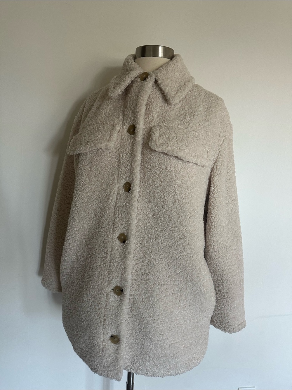 Vince Sherpa Teddy Coat XS Ivory